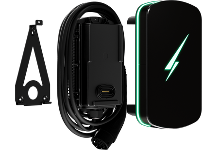 HYPERVOLT HOME 3.0 - 7.4kW EV CHARGER, TYPE 2, TETHERED LEAD- parts  shown