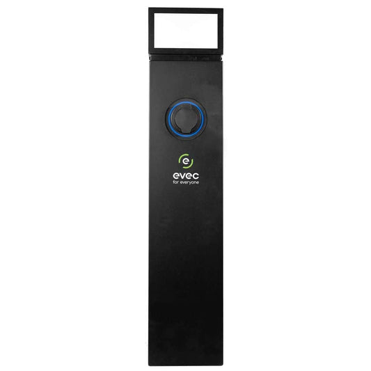 EVEC ESP01 FLOOR MOUNTED SMART EV CHARGER PEDESTAL, 7.4KW, TYPE 2 SOCKET front