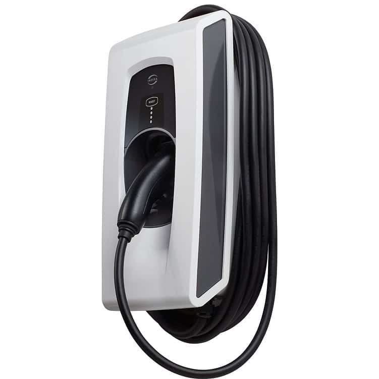 INDRA SMART PRO CHARGER - 7.4KW, TYPE 2, TETHERED, 6M side view